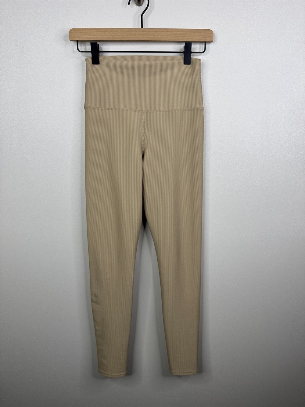 Beach Riot Ribbed Leggings Tan Beige High Waisted Women's S Activewear Yoga Pant